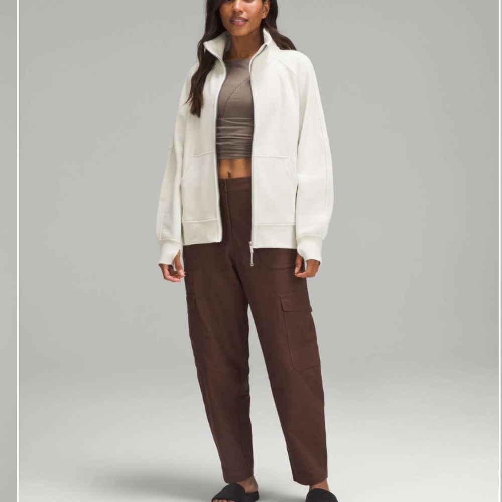 Lululemon Scuba Oversized Funnel Neck Full Zip jacket bone XS/S